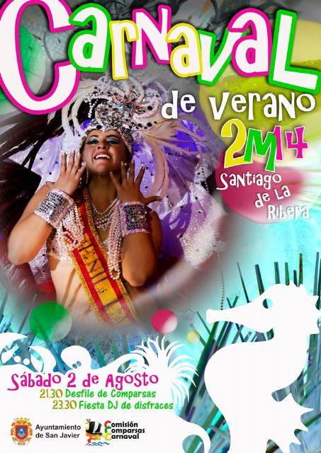 El Carnaval de Verano inundará mañana noche Santiago de la Ribera
