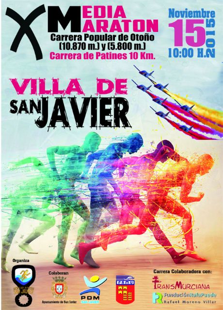 El 15 de noviembre, la Media Maratón 'Villa de San Javier' cumple 10 años