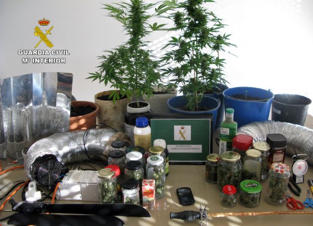 La Guardia Civil desmantela dos puntos de venta de marihuana en San Javier