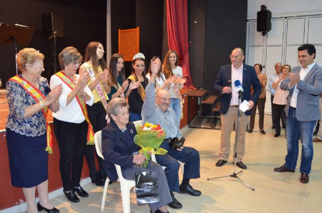 Mª Dolores Ortuño, de 90 años y Juan Olmos de 86 elegidos Abuela y Abuelo Mayor del Baile, en las fiestas patronales