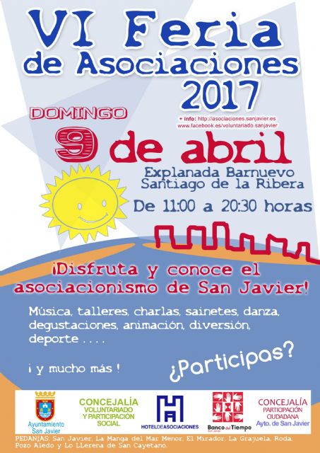 La Feria de Asociaciones reunirá el domingo a 40 asociaciones del municipio en la explana Barnuevo