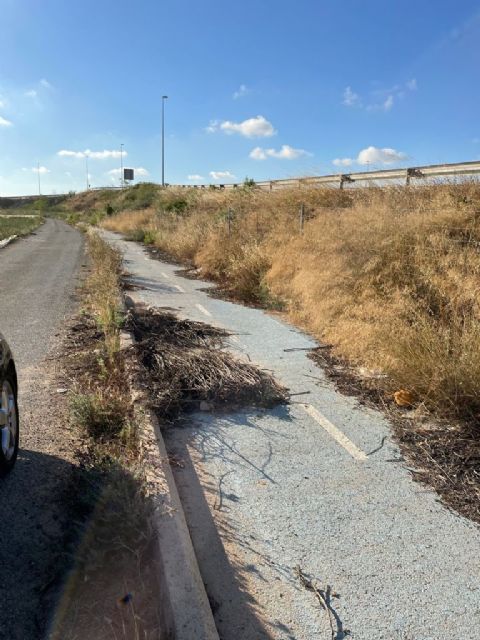 El PSOE de San Javier pide a la Comunidad Autónoma que arregle el carril bici del Mirador