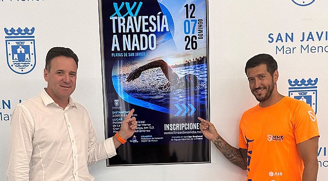 La XXI Travesía a Nado Playas de San Javier se celebrará el domingo 12 de julio en La Manga del Mar Menor