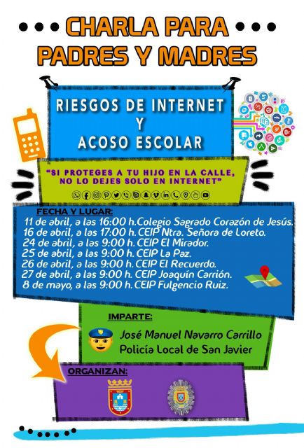 El programa de Servicios Sociales y Policía Local sobre el uso de redes sociales centra su tercera fase en la familia
