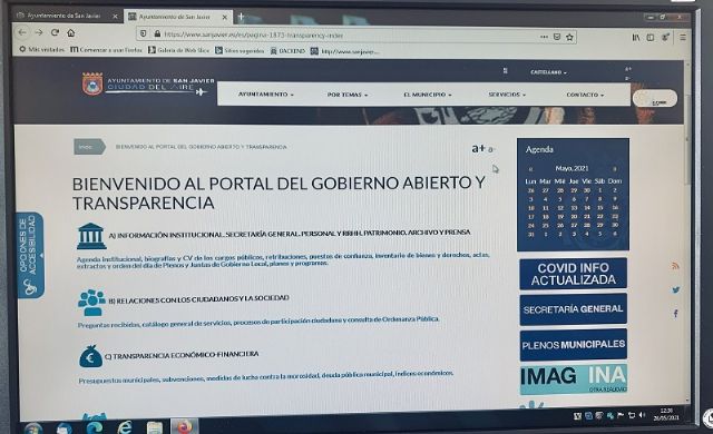 El portal web municipal incorpora un sistema de navegación accesible