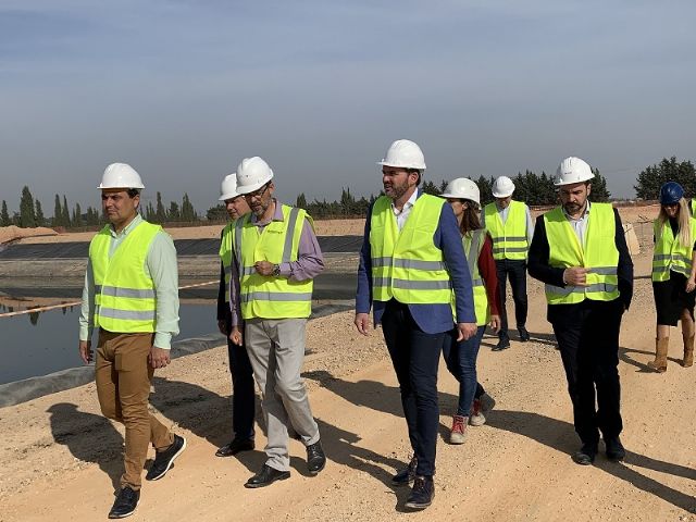Las obras de ampliación del tanque de laminación en la EDAR de San Javier multiplica por 4,4 su capacidad de retención de caudal ante lluvias torrenciales
