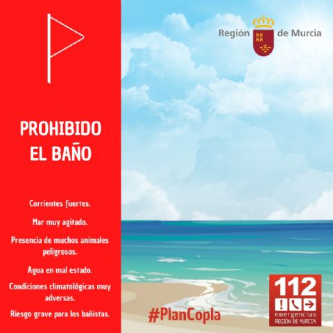 Balizan 100 m de playa por fuertes corrientes, en 'El Pedrucho Sur' en La Manga