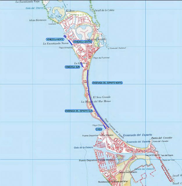 El MITECO aprueba las obras de restauración dunar en seis áreas del norte de La Manga del Mar Menor