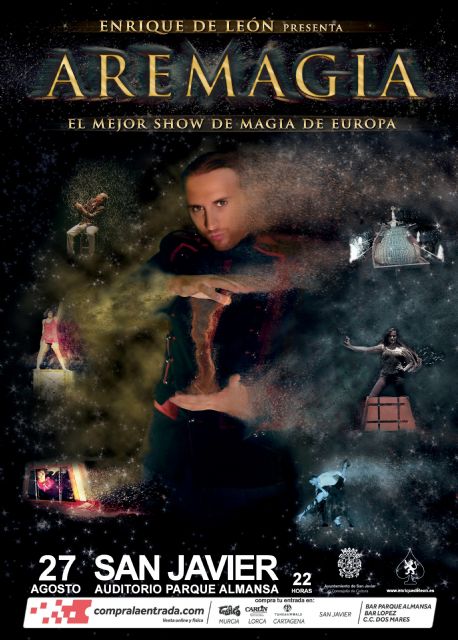 El mago Enrique de León, especialista en magia de grandes ilusiones,  estrenará su espectáculo  'Aremagia' el 27 de agosto en San Javier