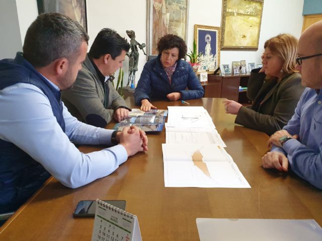 El alcalde de San Javier visita los diques que se realizaron en la rambla de Nogalte junto a los alcaldes de Puerto Lumbreras y Vélez Rubio