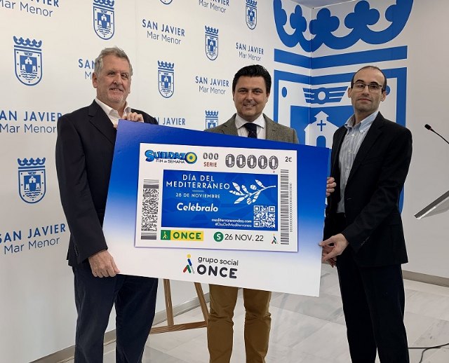 La ONCE presenta en San Javier su cupón dedicado al Día del Mediterráneo