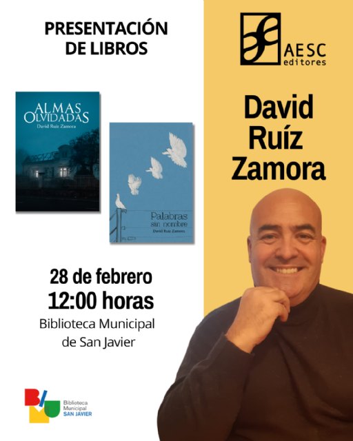 David Ruiz Zamora protagoniza un nuevo 'Aperitivo Literario' en San Javier