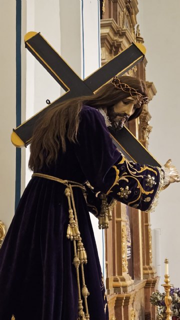 La Imagen de Nuestro Padre Jesús Nazareno, obra de Nicolás de Bussy, ya se puede ver en la iglesia de San Javier