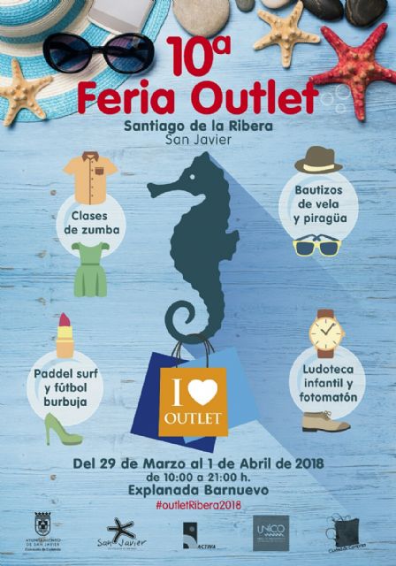 La X Feria Outlet de Santiago de la Ribera llenará de descuentos y actividades la playa Barnuevo, durante el puente de Semana Santa