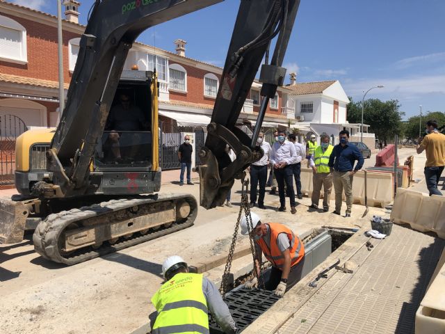Nuevo colector de pluviales del barrio de Los Pescadores en San Javier