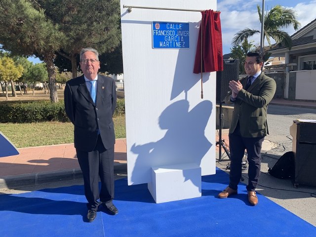 San Javier dedica una calle a Francisco Javier García Martínez, presidente de Aidemar desde hace 28 años