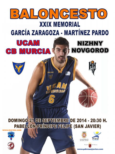 El UCAM Murcia CB, contra Nizhny Novgorod, gratis en San Javier
