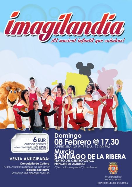 'Imagilandia' un espectáculo para toda la familia, el domingo en  Santiago de la Ribera