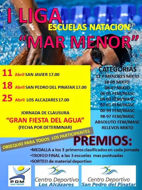Empieza en San Javier la I Liga de Escuelas de Natación 'Mar Menor'
