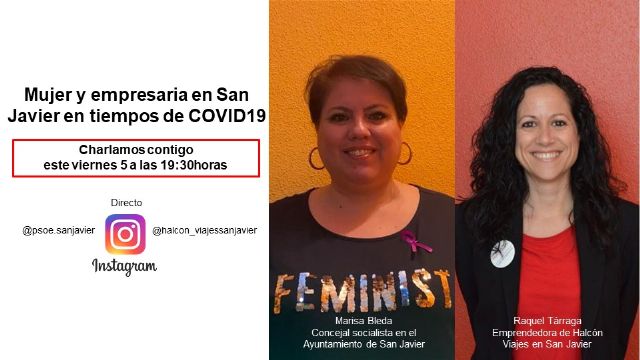 El PSOE de San Javier organiza por el Día de la Mujer Trabajadora una charla en Instagram con una emprendedora local