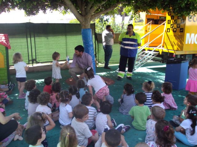 Los alumnos de 2 años de la Escuela de Preescolar recibieron la visita del eco parque móvil