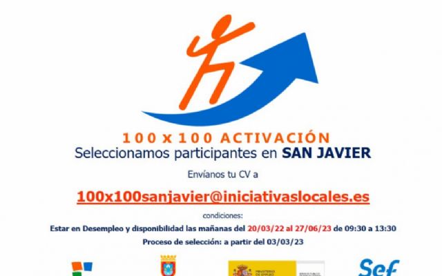 San Javier acoge un nuevo grupo del programa 100 X 100 Activación, de ayuda a la búsqueda de empleo