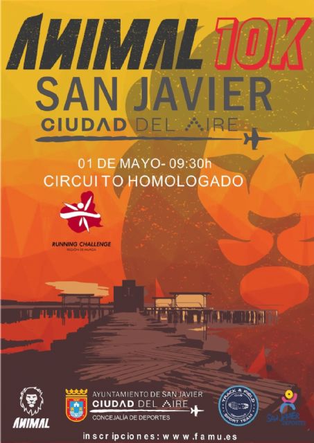 El 1 de mayo, Running Challenge y títulos regionales de 10K en Ruta en San Javier