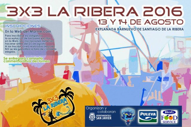 El 3X3 La Ribera 2016 se juega este fin de semana en 10 pistas junto al mar  con 108 equipos y 432 jugadores