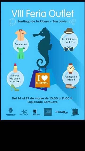 La VIII Feria Outlet de Santiago de la Ribera abrirá junto a la playa Barnuevo en el puente de Semana Santa con 34 comercios y 4 barras de hostelería
