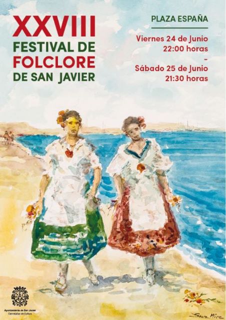 La plaza de España acoge,por primera vez , el Festival de Folclore de San Javier que se celebra los días 24 y 25 de junio