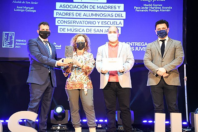 El Conservatorio de Música de San Javier recibe un premio a la Participación en los Premios Juventud Región de Murcia